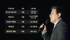 서울-수원 오가며 '재판 5개'...사법리스크 격화