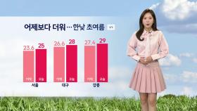 [출근길 YTN 날씨 5/13] 어제보다 더워, 한낮 초여름...자외선·오존 농도↑