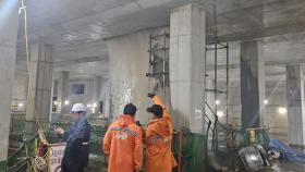 부산지역 침수 피해 속출...도시철도 공사장 잠겨