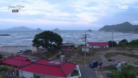 태풍이 북상하던 날, 거친 풍랑을 견디는 백아도의 오후