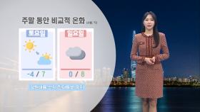 [01/17] 주말 비 예보 없이 온화…중서부·영남 미세먼지 (문지영 기상캐스터)