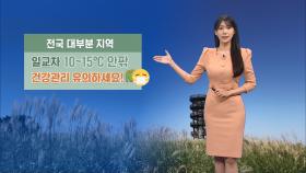 [11/29] 낮 동안 기온 올라…일교차, 강한 바람 주의 (전하린 기상캐스터)