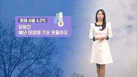 [12/15] 당분간 예년 기온 웃돌아…내일 중부 곳곳 비 (문지영 기상캐스터)