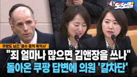 [현장영상] ＂죄 얼마나 많으면 김앤장을 쓰나＂... 돌아온 쿠팡 답변에 의원 ′칼차단′