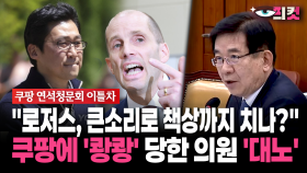 [현장영상] ＂로저스, 큰소리로 책상까지 치나?＂... 쿠팡에 ′쾅쾅′ 당한 의원 ′대노′