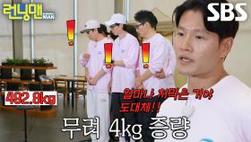 “얼마나 처먹은 거야!” 런닝맨 멤버들, 라면 폭식으로 30분 만에 4kg 증량↗