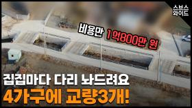 100m 하천에 다리 3개 / 세계문화유산 병산서원 기둥에 못박았다