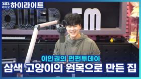 삼색 고양이의 원목으로 만든 집 이름 짓기