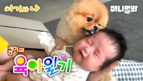 아기랑 강아지가 처음 만난 순간 넘 작고 소중해(쿵이 채아 모음zip)ㅣPrecious Moment Between Baby And Puppy