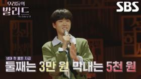 정지웅, 고마운 마음 담아 오디션 지원금으로 두 남동생들에게 용돈 지급↗