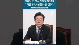 대통령의 계속되는 반국가세력 발언에 이재명 대표 