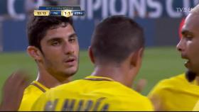 유벤투스의 수비진을 농락한 디마리아의 패스를 가볍게 차 넣는 구에데스!