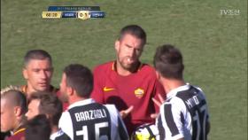 과열되어가는 경기양상, 제코와 키엘리니의 충돌!