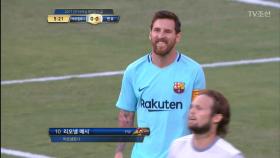 네이마르-메시, 맨유의 골문을 위협하는 간결한 패스플레이와 슈팅!